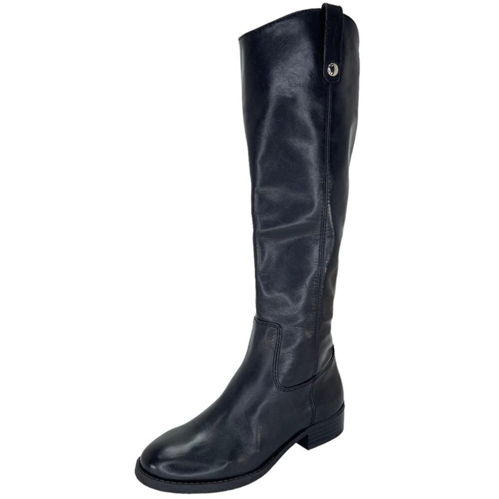 International Concepts Fawne Black Leather Knee High Womens Boots Size 5M